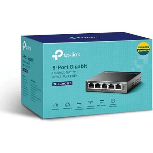 TP-LINK TL-SG1005LP 5 PORT 10/100/1000 Mbps 4 PORT POE GIGABIT MASAÜSTÜ SWITCH 40W - 3