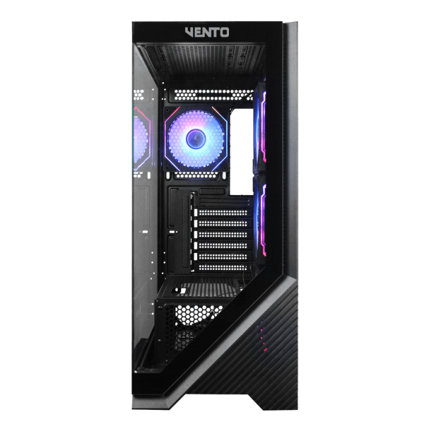 VENTO VG4202FL  650W RGB TEMPERLİ CAM USB 3.0 MESH SİYAH ATX GAMING KASA - 9