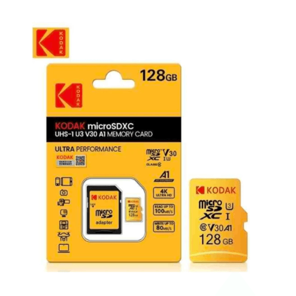 KODAK 128GB ULTRA PERFORMANS CLASS 10 UHS-I U3 V30 A1 MICRO SD KART - 2