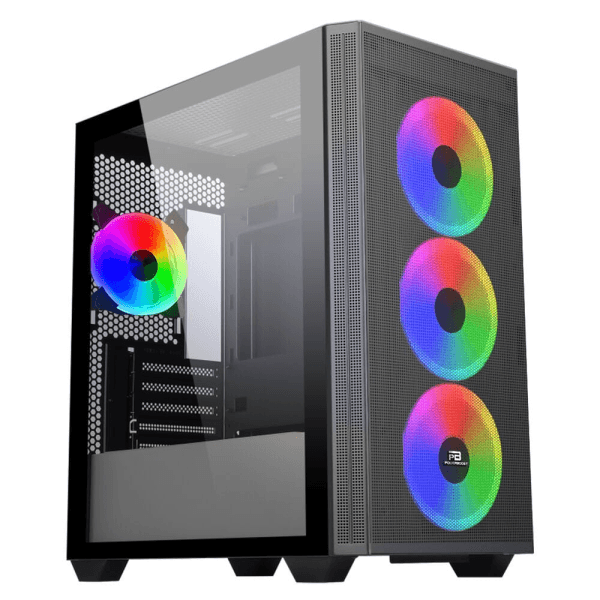 POWERBOOST PB-P2252BB USB 3.0, ATX MESH, RING ARGB FAN, SİYAH KASA (JBST-PBP2252BB) - 7