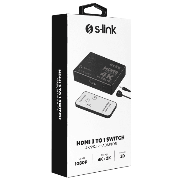 S-LINK SL-HSW73 HDMI 3IN1 OTOMATIK 3LI METAL SWITCH - 8