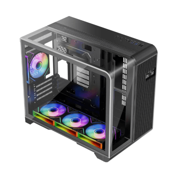 1ST PLAYER RT6 SİYAH DIGITAL 4X12CM ARGB TEMPERLİ CAM USB 3.0 M-ATX KASA (RT6-BLK-4F) - 13