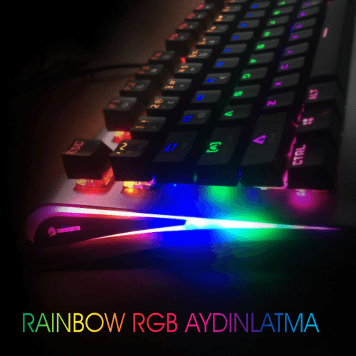 GAMEBOOSTER GB-G918B-BL FIRE STORM RGB BLUE SWITCH MEKANİK SİYAH OYUN KLAVYESİ - 8