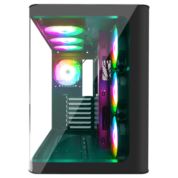 RAMPAGE LOOPY PLUS SİYAH 7*12CM ARGB FAN 950W 80 PLUS STANDART TEMPERLI CAM ATX MID-T GAMING OYUNCU KASASI - 10