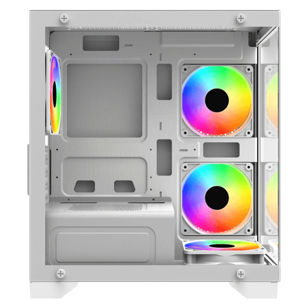 GAMEBOOSTER GB-M6001W 600W 4*12CM RAINBOW FANLI USB 3.0 SEAVIEW MID-T M-ATX GAMING BEYAZ KASA (JBST-GBM6001W) - 8