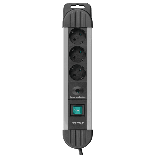 S-LINK SPGKS03 1.5M 3G1.5MM2 900 JOULE 3LÜ AKIM KORUMALI GRİ PRİZ ÇOKLAYICI - 6