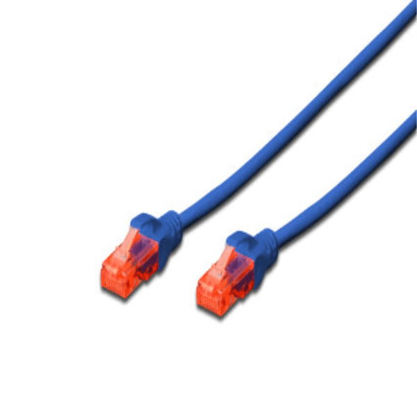 DIGITUS DK-1617-030/B 3 METRE MAVİ PATCH KABLO CAT6 U/UTP,YANGINA DAYANIKLI (250MHZ) POE* READY - 2
