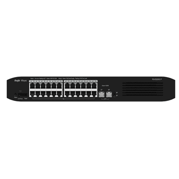 RUIJIE REYEE RG-ES226GC-P 24 PORT 10/100/1000 24 PORT POE 2 X SFP 370 WATT RUJIE CLOUD YONETILEBILIR RACK MOUNT SWITCH - 2