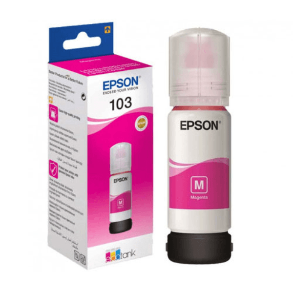 EPSON 103 C13T00S34A ECOTANK MAGENTA KIRMIZI ŞİŞE MÜREKKEP (65ML) - 2