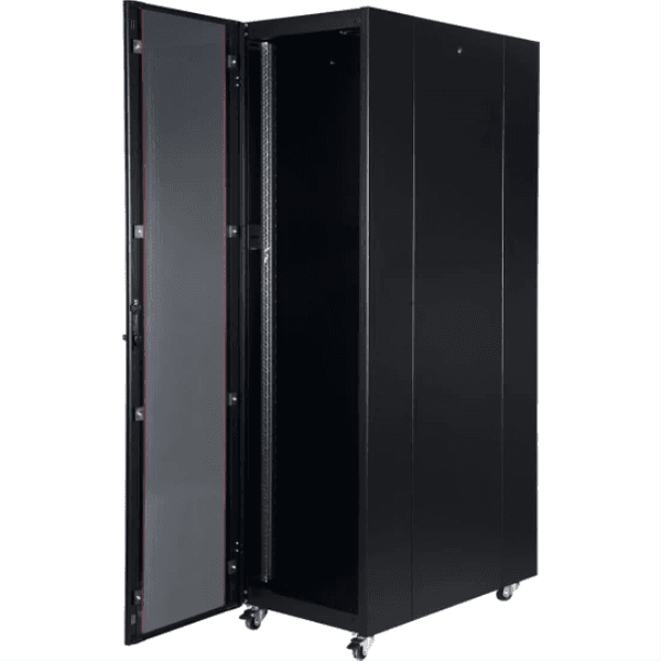 LANDE LN-HL36U8010BL-BAAA-A-M00T MONTAJLI 36U W800MM X D1000MM PROLINE400 DIKILI TIP SERISI KABINET (SIYAH) (ON CIFT ACILIM CAM - 2