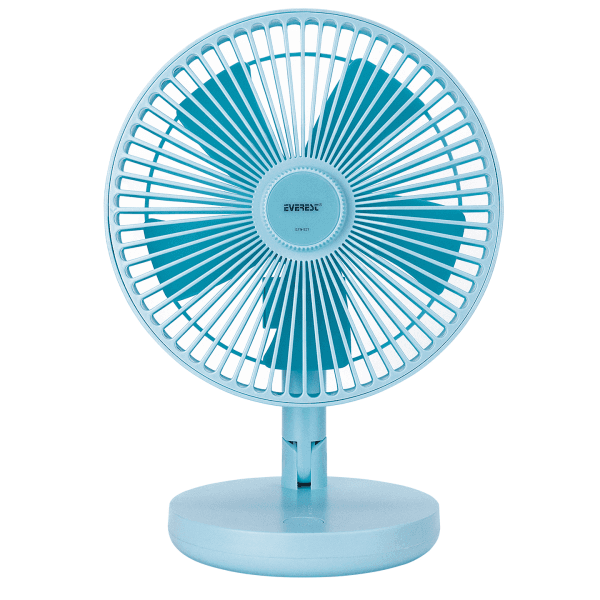EVEREST EFN-521 MASAÜSTÜ TAŞINABILIR ŞARJLI MAVI 1200MAH USB FAN - 4
