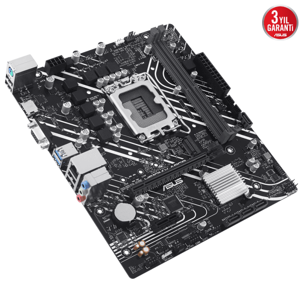 ASUS PRIME H610M-K ARGB INTEL H610 LGA1700 DDR5 5600 HDMI VGA M2 USB3.2 AURA RGB MATX 96GB’A KADAR RAM DESTEĞI ASUS 5X PROTECT - 9