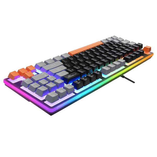 ACER EMACHINES EAK216 SİYAH/GRİ/TURUNCU USB RAINBOW AYDINLATMALI Q STANDART TKL KLAVYE - 8