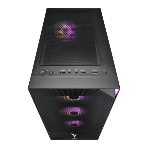 VENTO VG3400S  650W RGB TEMPERLİ CAM USB 3.0 MESH SİYAH ATX GAMING KASA - 9