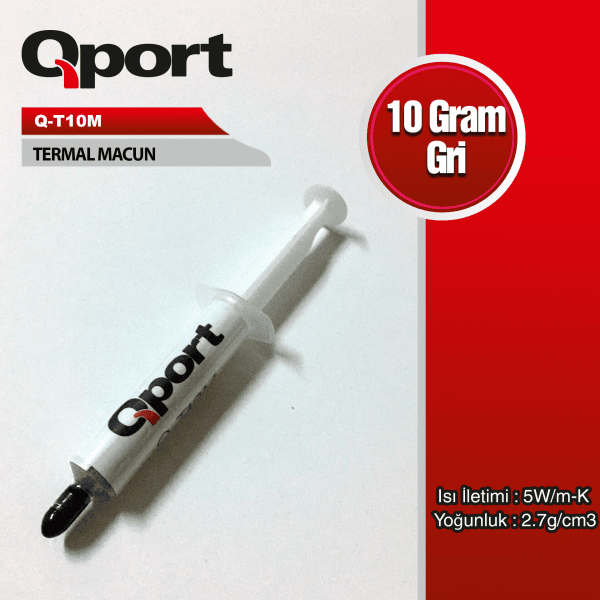 QPORT (Q-T10M) 10GRAM 5W/M-K 2.7/CM3 TERMAL MACUN - 3