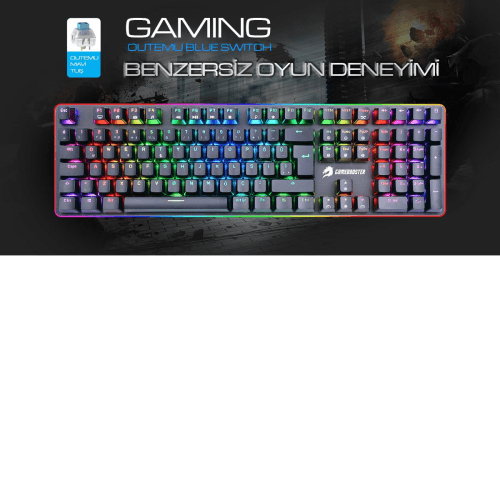 GAMEBOOSTER GB-G918B-BL FIRE STORM RGB BLUE SWITCH MEKANİK SİYAH OYUN KLAVYESİ - 5
