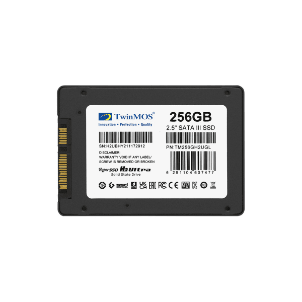 TWINMOS TM256GH2UGL 256GB 2.5" SATA3 SSD (580MB-550MB/S) TLC 3DNAND GREY - 8