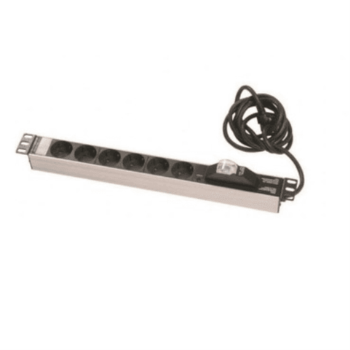 LANDE LN-PRZ-SGT-2U9P-SC 2U 19 INCH 9-(DIN49440)  PRIZ C/W TEK SIGORTALI VE KABLOLU (ALUMINYUM) - 2