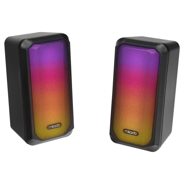 MIKADO MD-356 2.0 5WX2CH RGB LEDLİ SİYAH USB MULTIMEDIA OYUNCU SPEAKER HOPARLÖR - 9