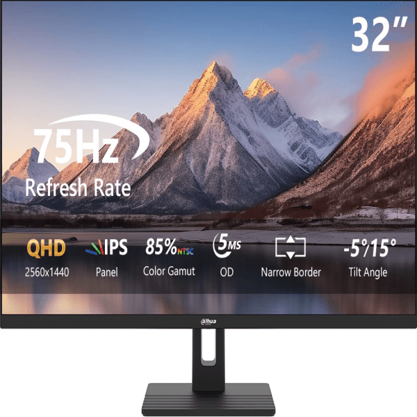 DAHUA 32" LM32-C301B 2560X1440 5MS 75HZ IPS DP/HDMI +VESA MONİTÖR - 4