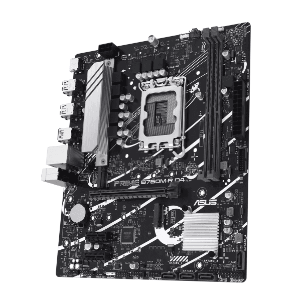 ASUS MB PRIME B760M-R D4 INTEL B760 LGA1700 DDR4 5333 HDMI 2x M2 USB3.2 AURA RGB 2.5Gbit LAN mATX 96GB RAM DESTEGİ ASUS 5X - 10