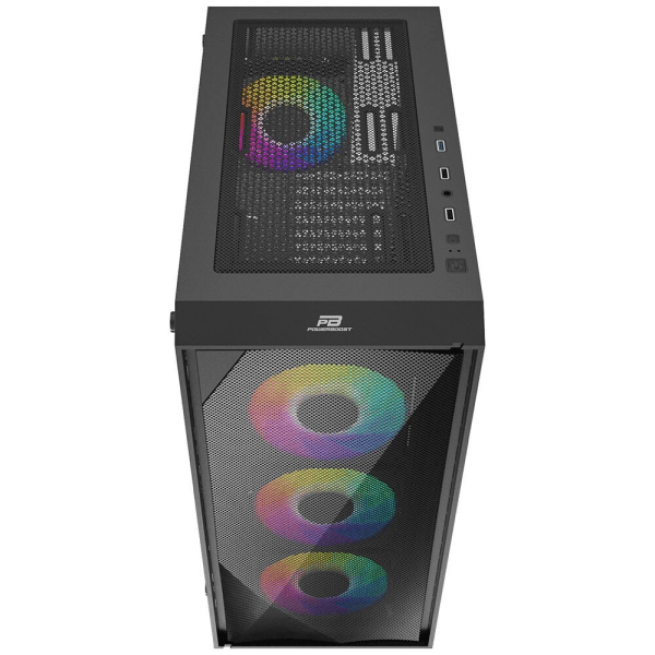 POWERBOOST PB-P711B USB 3.0 MESH ARGB FANLI GAMING SIYAH KASA  (PSU YOK) - 12