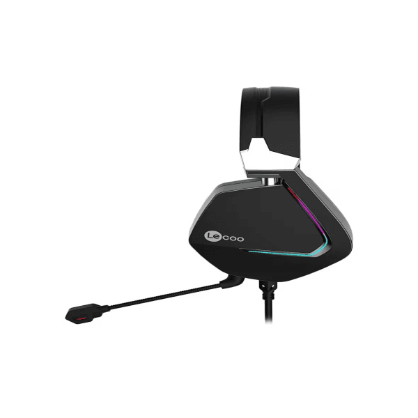 LECOO HT402 3.5MM JACK KULAK ÜSTÜ RGB LED AYDINLATMALI KABLOLU ÇIKARTILABİLİR MİKROFONLU GAMING KULAKLIK SİYAH - 9