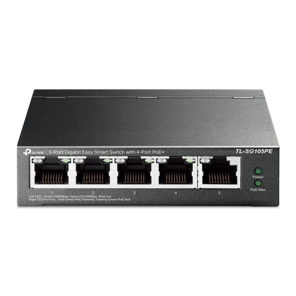 TP-LINK TL-SG105PE 5 PORT GIGABIT EASY SMART SWITCH 4-PORT POE PLUS - 3