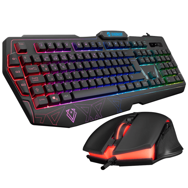 EVEREST KM-6168 FORMULA COMBO USB 3 MAKRO TUŞLU RGB AYDINLATMALI Q GAMING OYUNCU KLAVYE MOUSE SET - 5