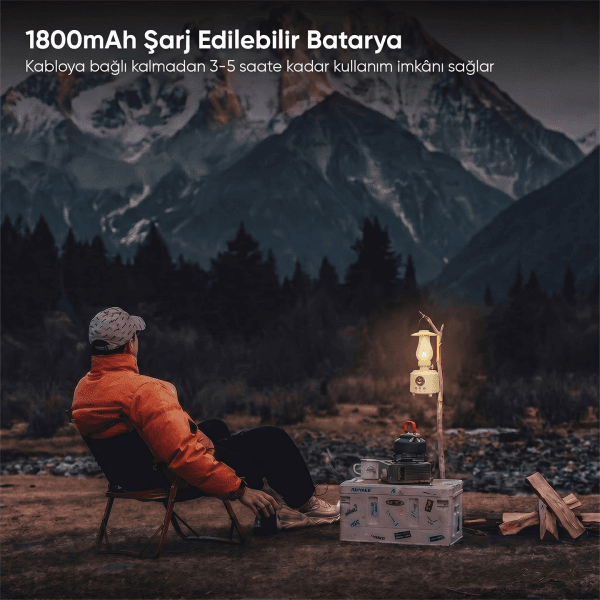 MIKADO MD-1 LÜXOUND 1800MAH 5W BEYAZ BLUETOOTH-AUX-USB-TF CARD DESTEKLİ IŞIKLI SPEAKER - 18