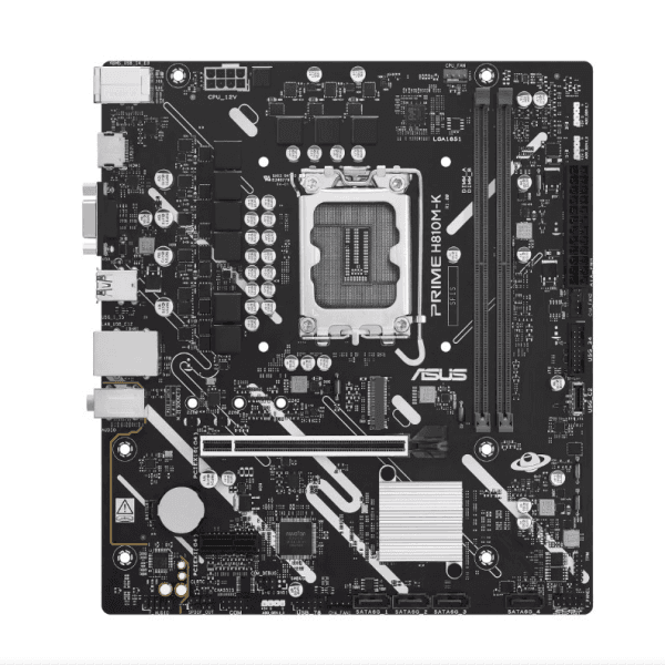 ASUS PRIME H810M-K INTEL H810 LGA1851 DDR5 6400 HDMI VGA M2 USB3.2 AURA RGB MATX 6+1+1+1 GÜÇ AŞAMALARI 1 X USB 5GBPS USB TYPEC - 5