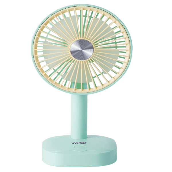 EVEREST EFN-510 YEŞİL - SARI 1200MAH 5 İNÇ 3 HIZ KADEMELİ DÖNEBİLEN MASAÜSTÜ USB FAN - 3