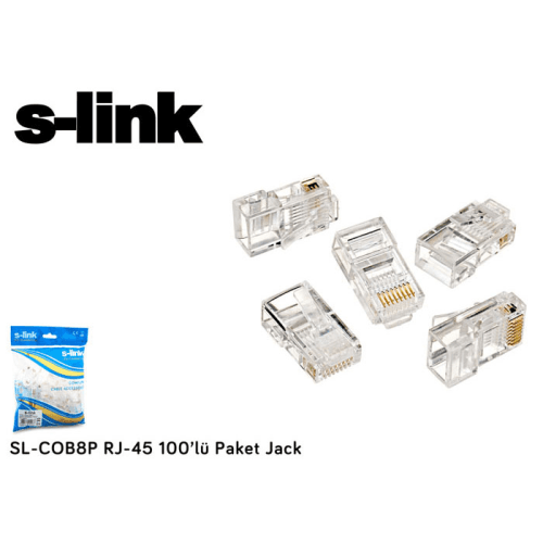 S-LINK SL-COB8P RJ45 100 Lü PAKET JACK - 4