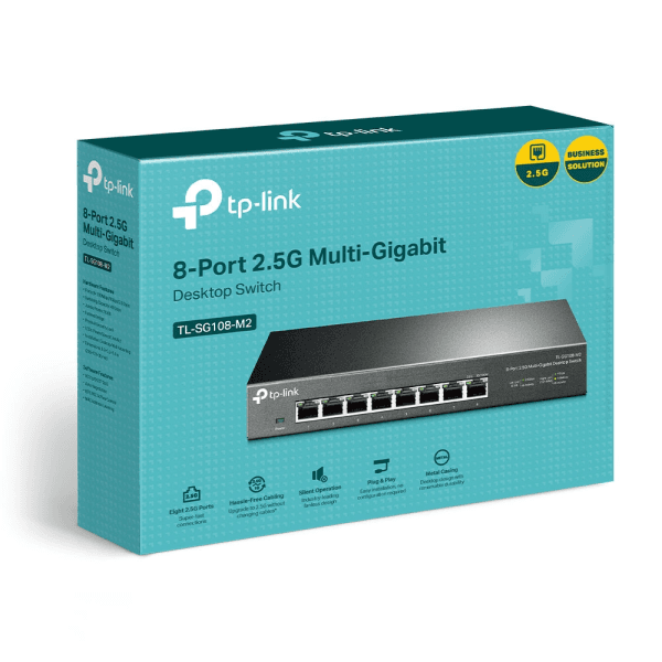 TP-LINK TL-SG108-M2 8 PORT 2.5G MULTI GIGABIT MASAÜSTÜ SWITCH - 8