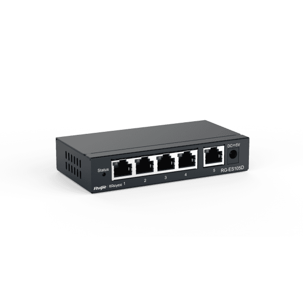 RUIJIE REYEE RG-ES105D, 5-PORT 10/100 MBPS MASAÜSTÜ YÖNETILMEYEN SWITCH - 3