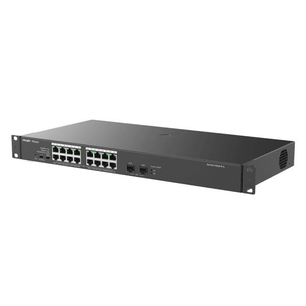 REYEE RG-ES118GS-P-L 18 PORTLU, 10/100/1000 GIGABIT, TAK ÇALIŞTIR SWITCH, 2 X SFP, 16 PORT POE+ (247W) - 12