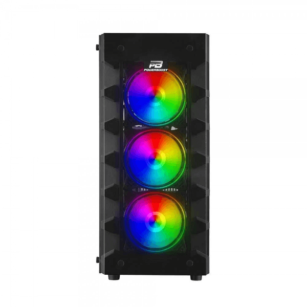 POWERBOOST X59RGB 650W 80+ USB 3.0 TEMPERED GLASS 6XRGB FANLI GAMING KASA - 8
