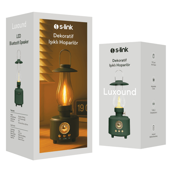 MIKADO MD-1 LÜXOUND 1800MAH 5W YEŞİL BLUETOOTH-AUX-USB-TF CARD DESTEKLİ IŞIKLI SPEAKER - 8