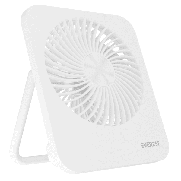 EVEREST EFN-601 BEYAZ 2000MAH 4 KADEMELİ 4000RPM HIZ METAL AYAK MASAÜSTÜ USB FAN - 4