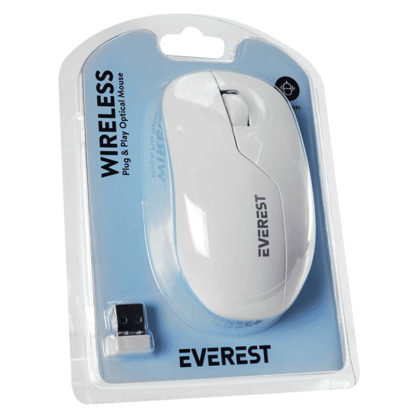 EVEREST SMW-973 USB BEYAZ/MAVİ 2.4GHZ KABLOSUZ MOUSE - 8