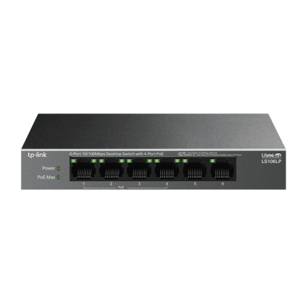 TP-LINK LS106LP 41W 4 PORT POE  6 PORT 10/100 MASAÜSTÜ SWITCH - 4