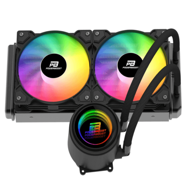 POWERBOOST PB-LCS-CR240B CIRCLE 240B (SİYAH) RAINBOW FANLI LGA1700/AM5 UYUMLU 240MM CPU SIVI SOĞUTMA SİSTEMİ - 6