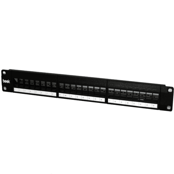 BEEK BN-PP-M24S 24 PORT 1U MODÜLER BOŞ PATCH PANEL ZIRHLI/EKRANLI (SHIELDED) SİYAH (METAL) - 2