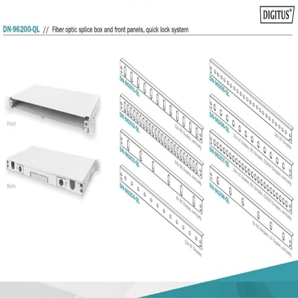 DIGITUS DN-96200-QL FİBER OPTİK SONLADIRMA PATCH PANEL GREY (SADECE PANEL) - 6