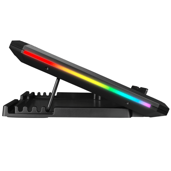 ADDISON RAMPAGE AD-RC12 GAMEZONE SIYAH 2 FAN 2 USB RGB IŞIKLI 15"-17" NOTEBOOK SOĞUTUCU STAND - 8