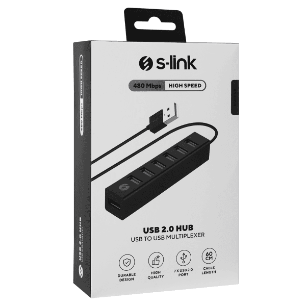 S-LINK SW-U217 USB 2.0 7 PORT HUB ÇEVİRİCİ ADAPTÖR - 8