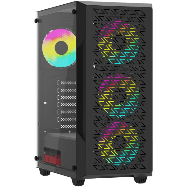 POWERBOOST PB-P801AB 650W 80+ BRONZE USB 3.0, ATX MESH, ARGB FAN SIYAH KASA - 4