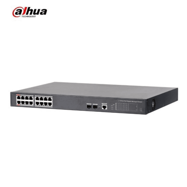 DAHUA PFS4218-16GT2GF-240-V2 16GE POE PORT (240W), 2XCOMBO SFP YÖNETİLEBİLİR SWİTCH - 2