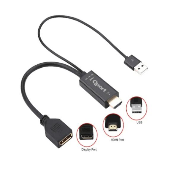 QPORT Q-DPX HDMI(M) TO DISPLAYPORT(F) ÇEVİRİCİ - 4