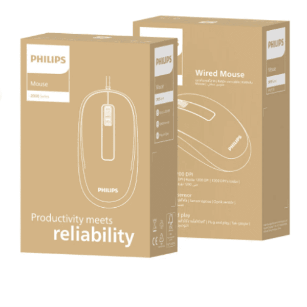 PHILIPS SPK7238B/38 (SİYAH) USB KABLOLU 1200DPI OPTİK MOUSE - 8